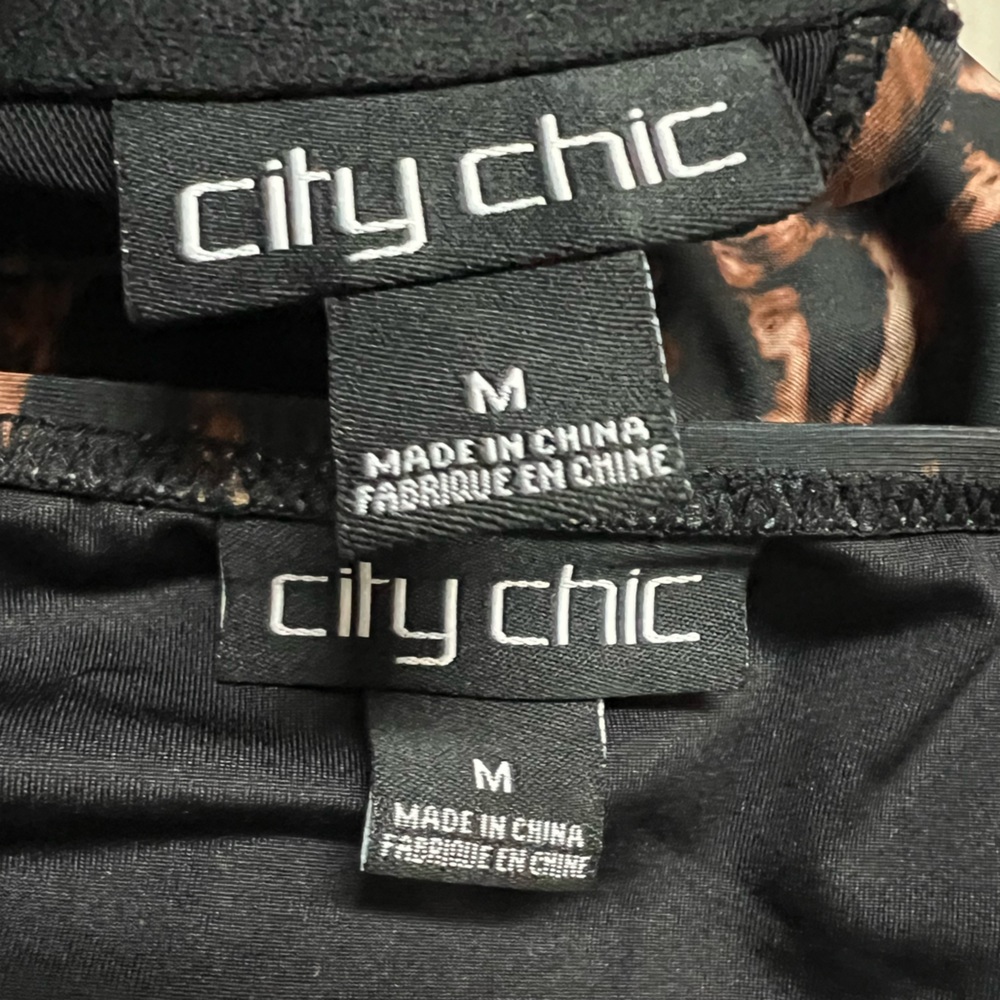 City Chic Brown and Black Leopard High Waist Bikini Set - Picture 4 of 4